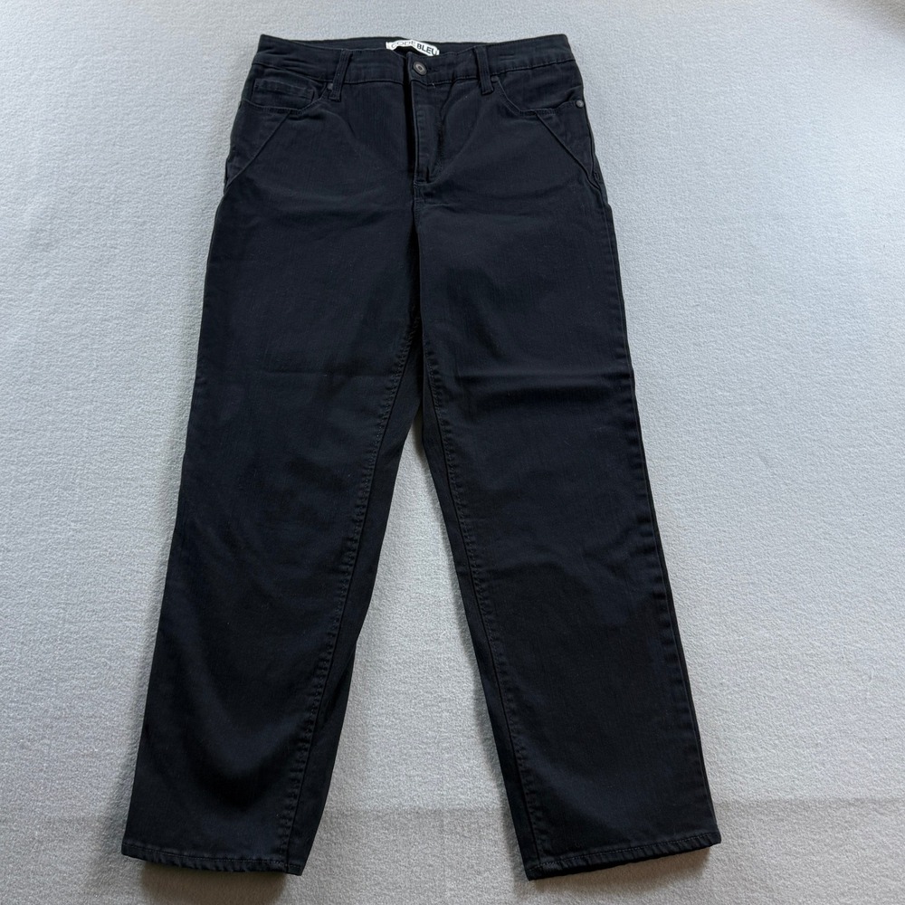 Code Bleu Straight Ankle Women 8P Black High Rise Denim Jeans 29x25